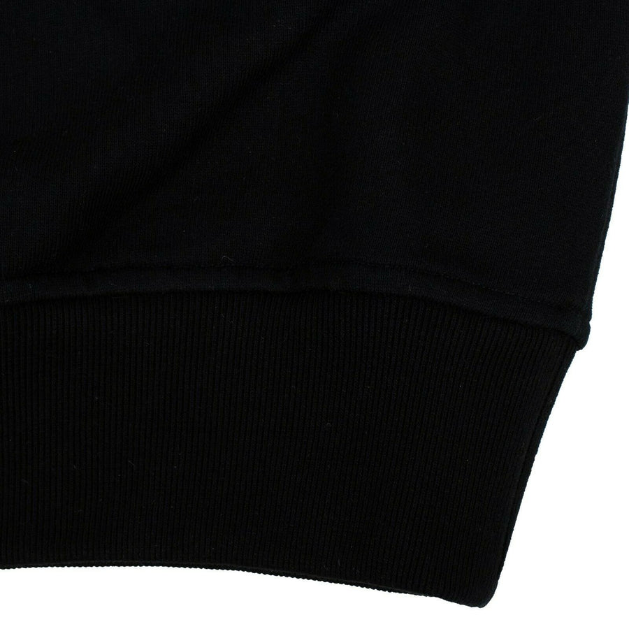 Embroidered Bee Crewneck Pullover Sweater - Black