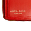 Leather Zip Around Wallet - Red