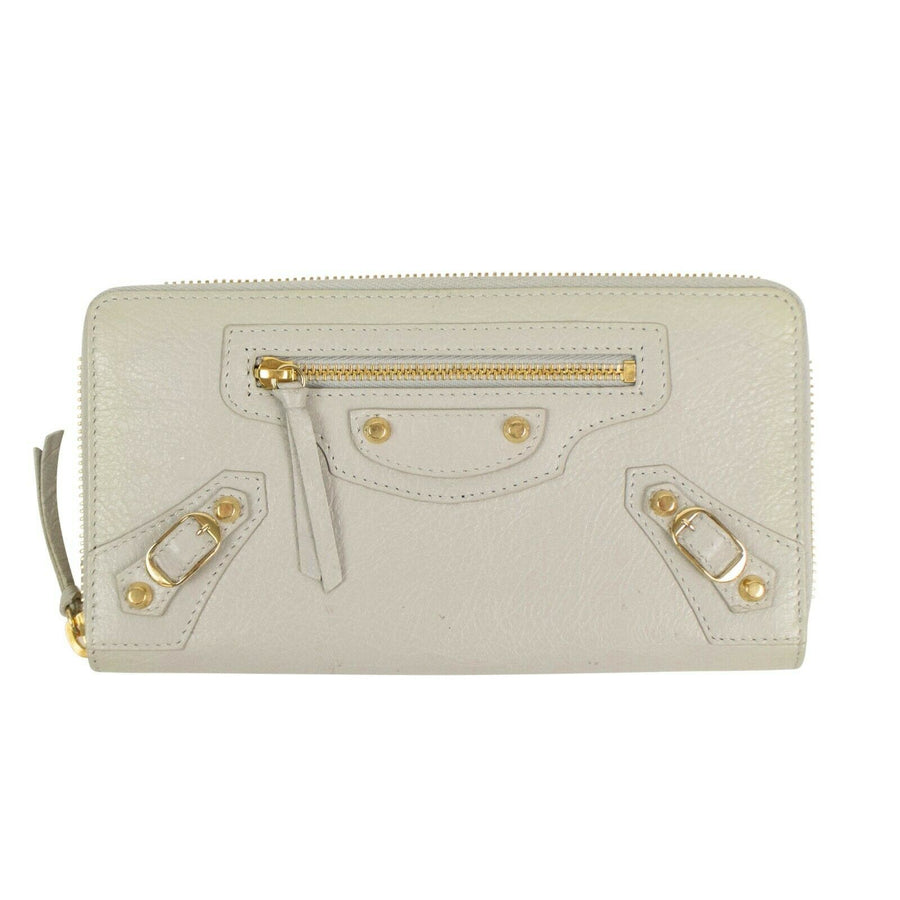 Classic Continental Zip Around Wallet - Gray