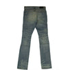 Denim Skinny Distressed Painted Jeans - Blue