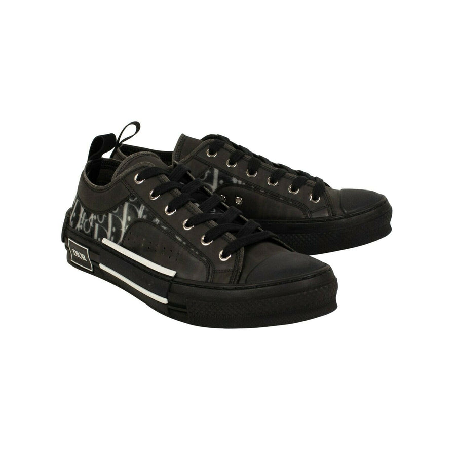 Canvas 'B23' Oblique Low-Top Sneakers - Black