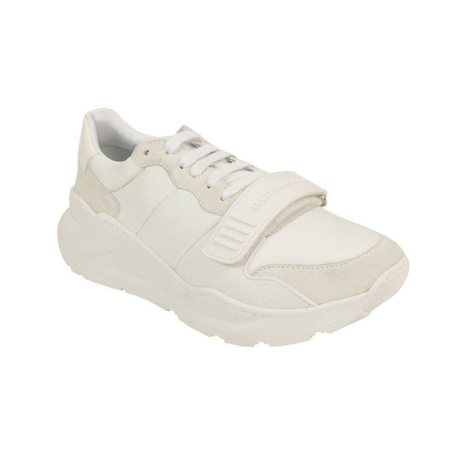 Suede Neoprene And Leather Sneakers - White