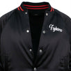 Fighters Embroidered Baseball Varsity Jacket - Black / Red