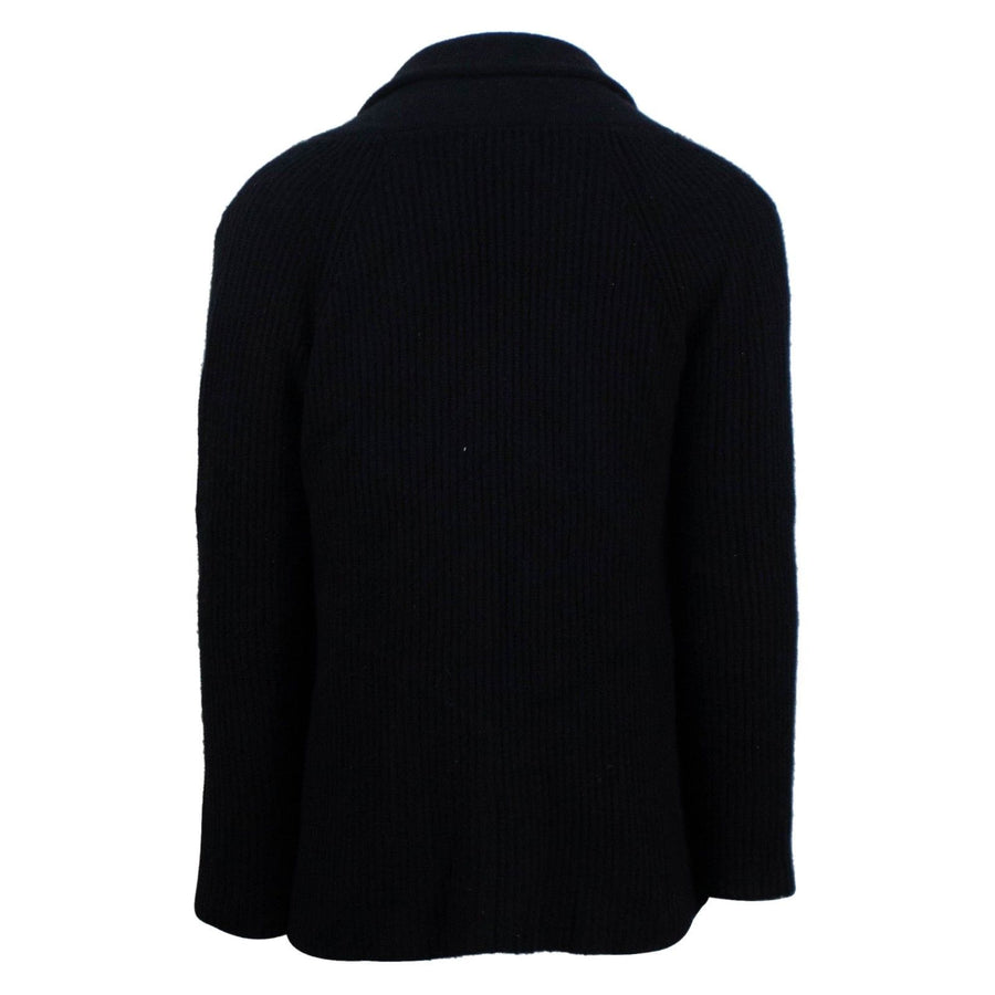 Rib Knit Cardigan - Black