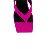 Spandex 'Double Square' Sandal 60 Block Heel - Pink