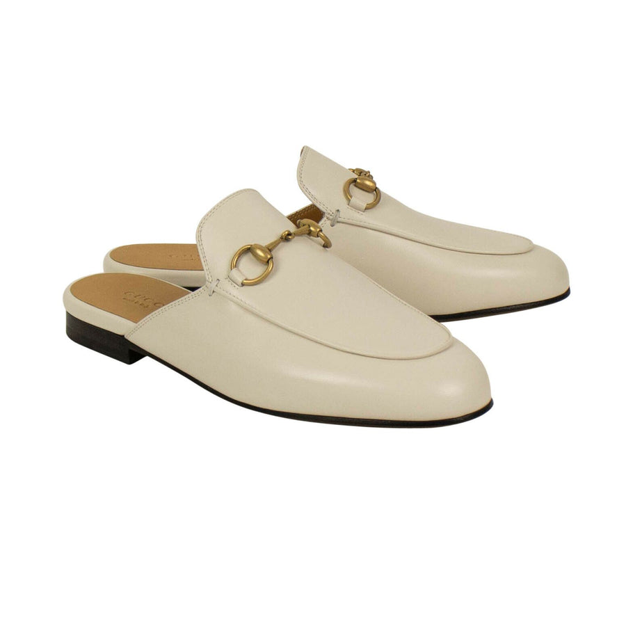 Leather 'Princetown' Mules - White