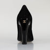 Suede And Patent Leather Cap Toe Pumps Heels - Black