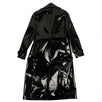 Vinyl Trench Coat - Black