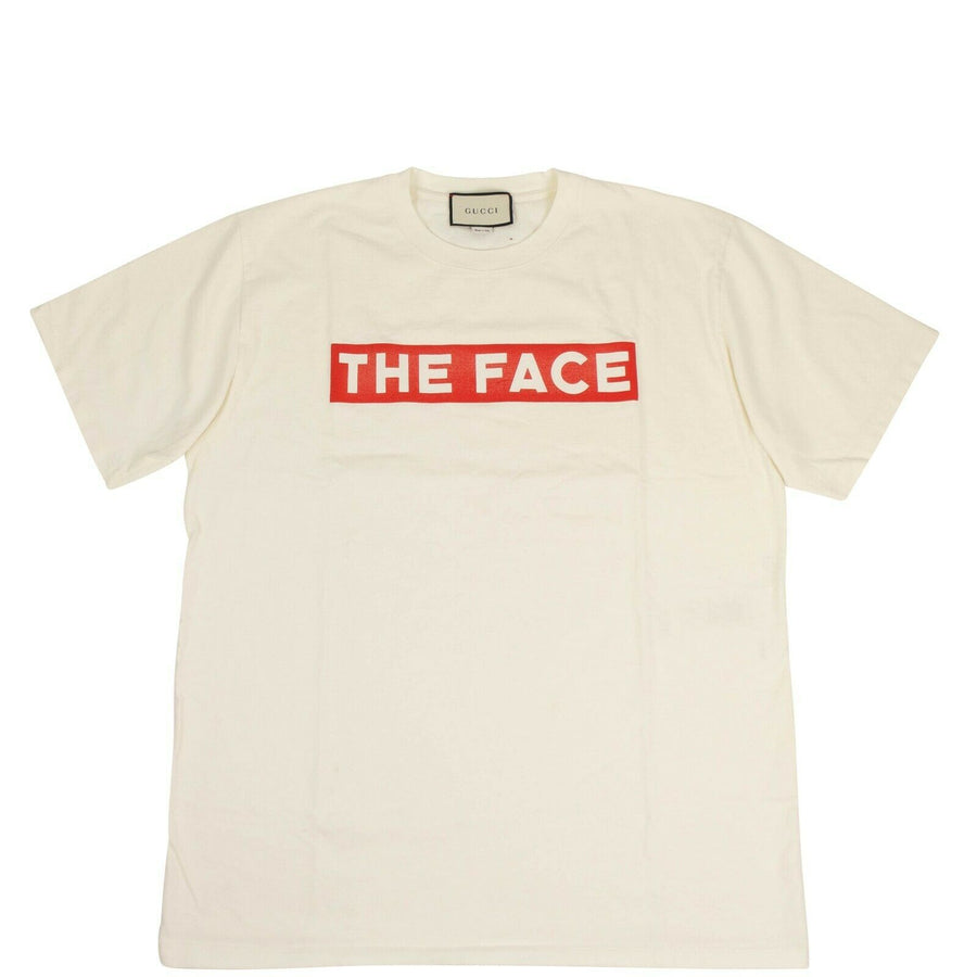 Men's The Face Cotton T-Shirt - Off White