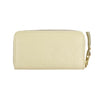 Leather Star Embossed Mini Wallet Coin Purse - Ivory