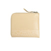 Reptile Leather Patchwork Slim Wallet Pouch - Beige