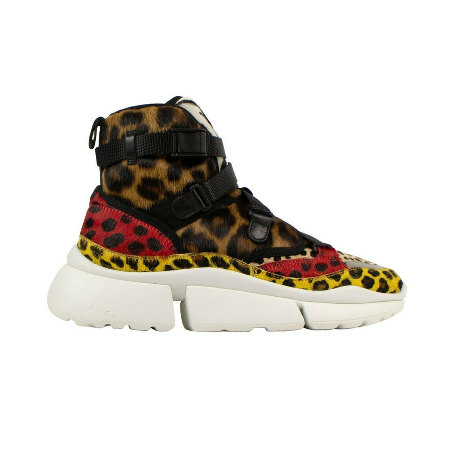 Safari Gold Animal Print Sonnie High-Top Sneakers