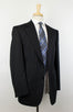 Drop 6 Pin Striped Super 150's Wool 2 Button Suit - Black / White