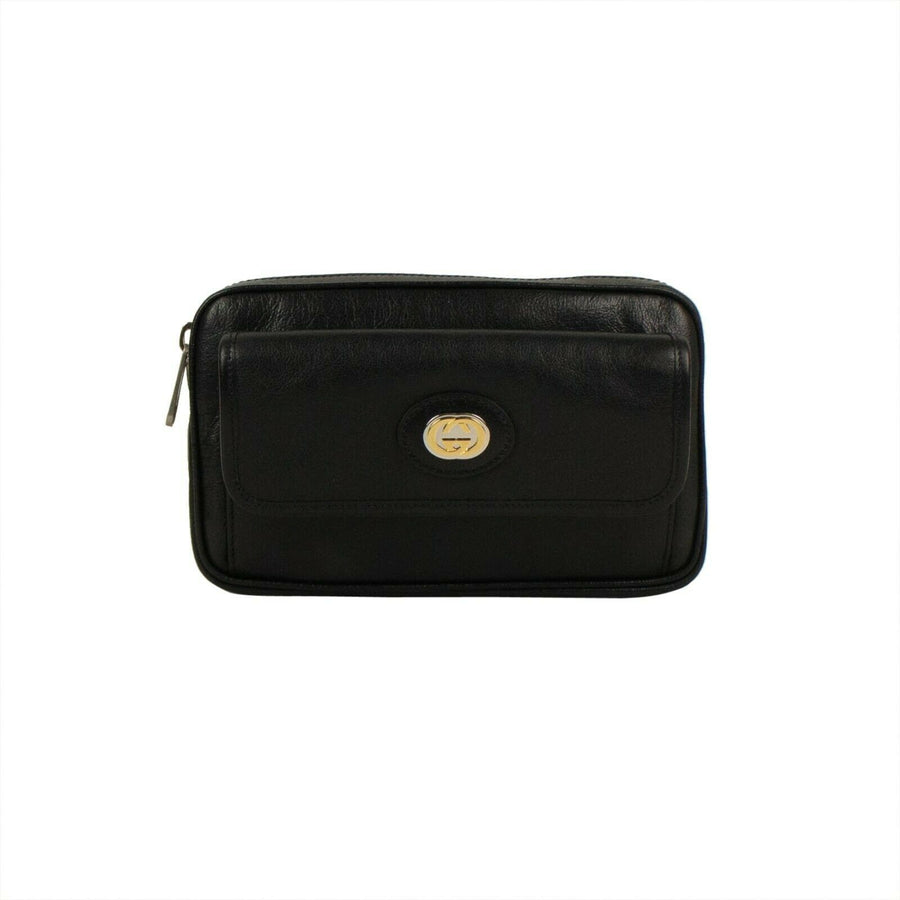 Leather Belt Bag - Black