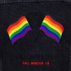 LGBQT Embroidered Denim Jacket - Black