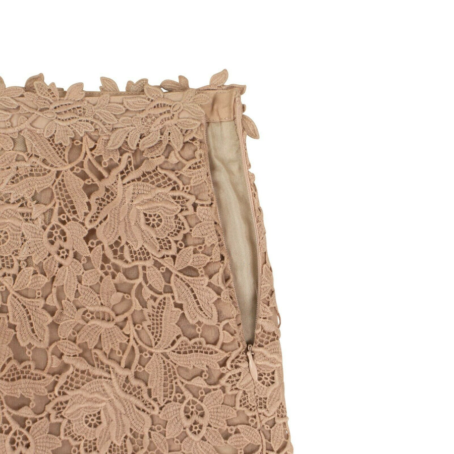 Floral Embroidered Shorts - Beige