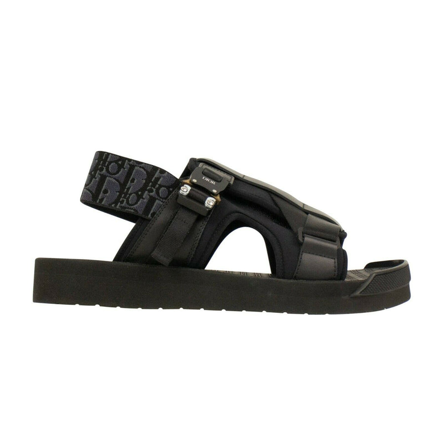 Neoprene Oblique Sandal - Black