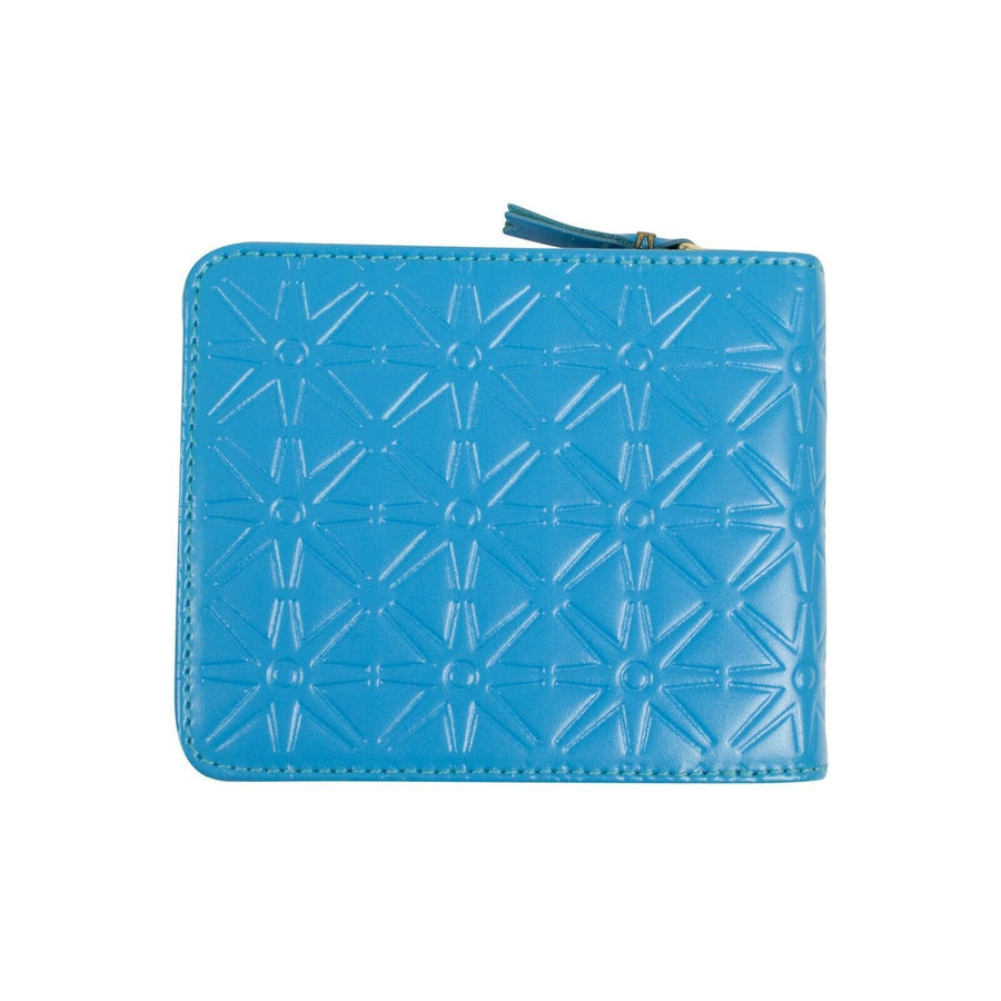 Leather Star Cardholder Zip Around Wallet - Blue