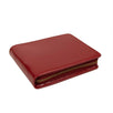 Leather Cardholder Zip Around Wallet - Red