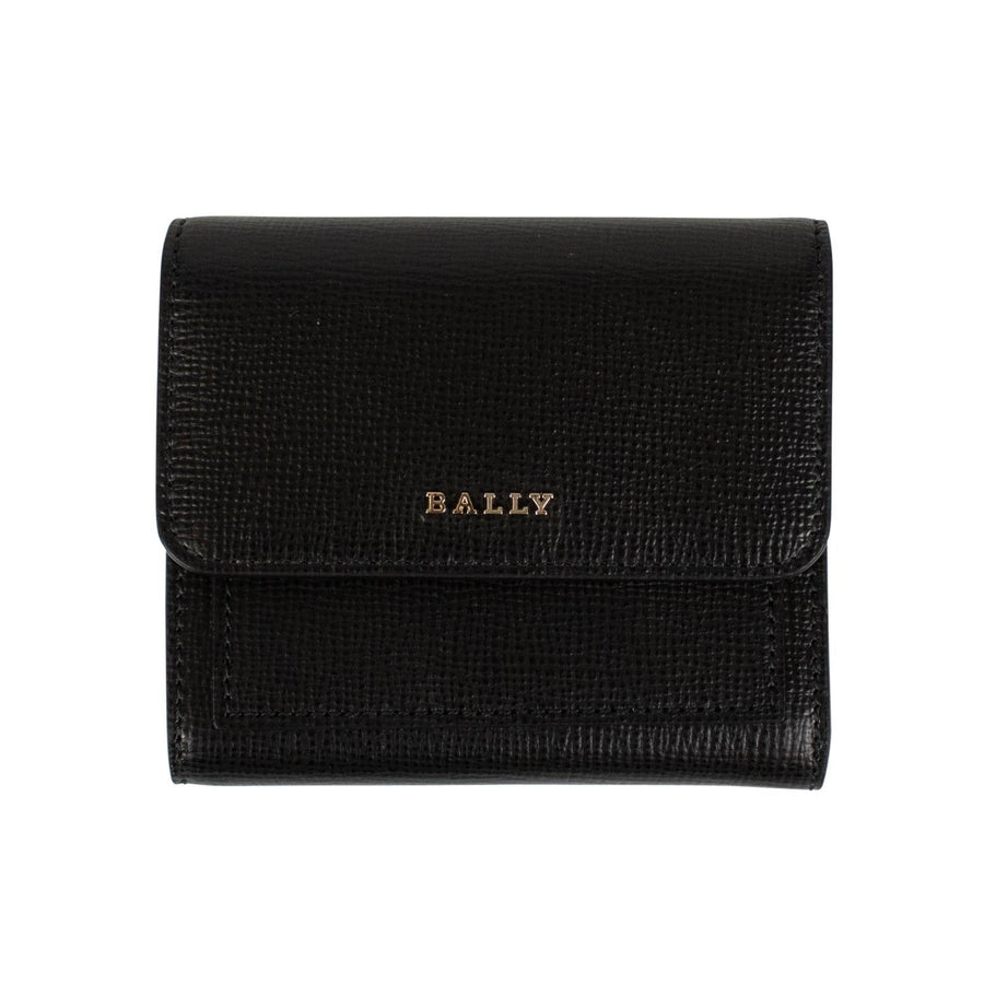 Calf Leather Bi-fold Snap Wallet - Black