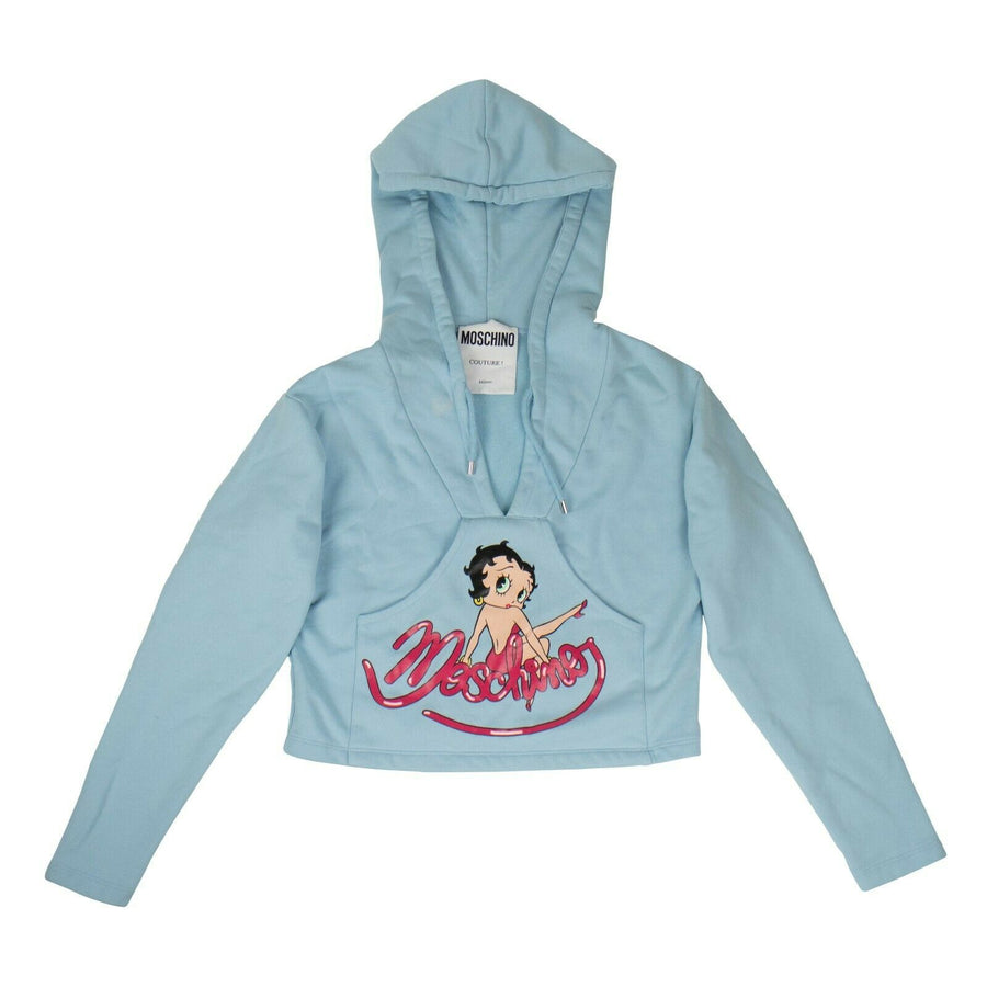 Cropped Betty Boop Sweatshirt - Blue