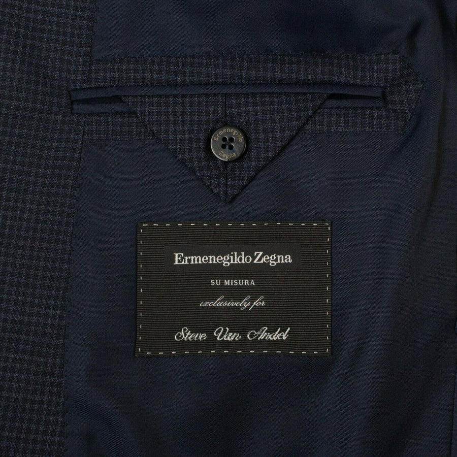 ERMENGILDO ZEGNA SU MISURA Wool Two Button Suit - Blue