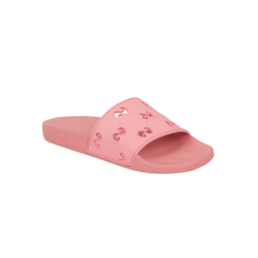 Rubber GG Slides Sandals - Pink