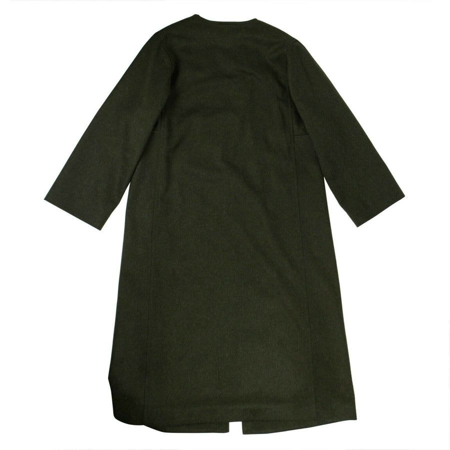 Wool Unstructured Coat - Green