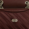 Satin Lock Round S Shoulder Bag - Burgundy