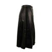 Leather Wide Leg Skort Shorts - Black