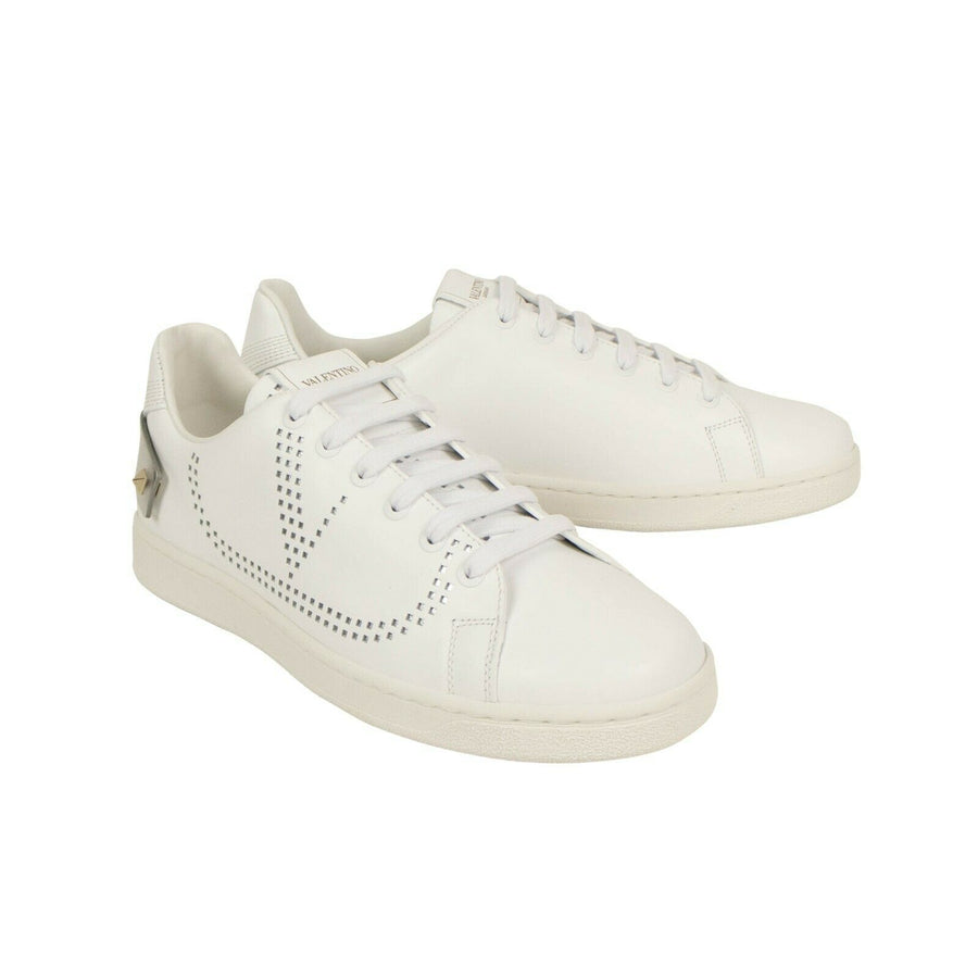 Leather 'Backnet' Sneakers - White