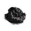 Paisley Cards Cashmere-Silk Scarf - Black / White