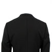 Wool Two Button Tuxedo Suit - Black