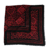 Paisley Cards Cashmere-Silk Scarf - Red / Black