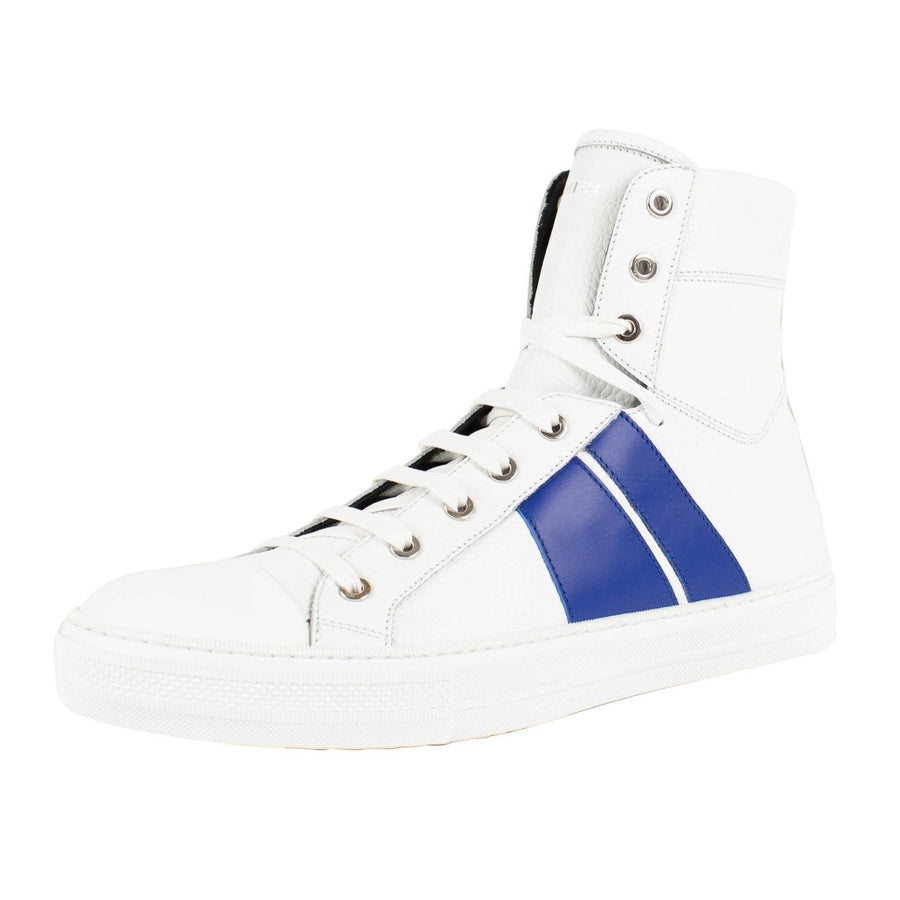 Men's Sunset Leather Sneakers - White / Blue