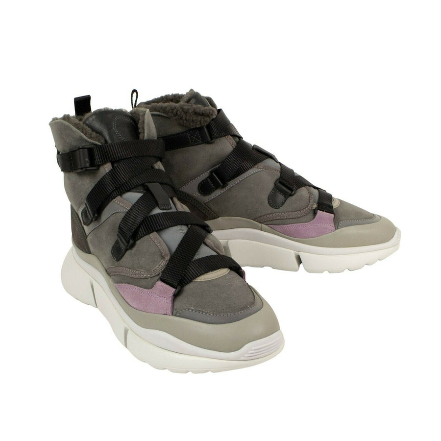 Suede 'Sonnie' High-Top Sneakers - Gunmetal Gray