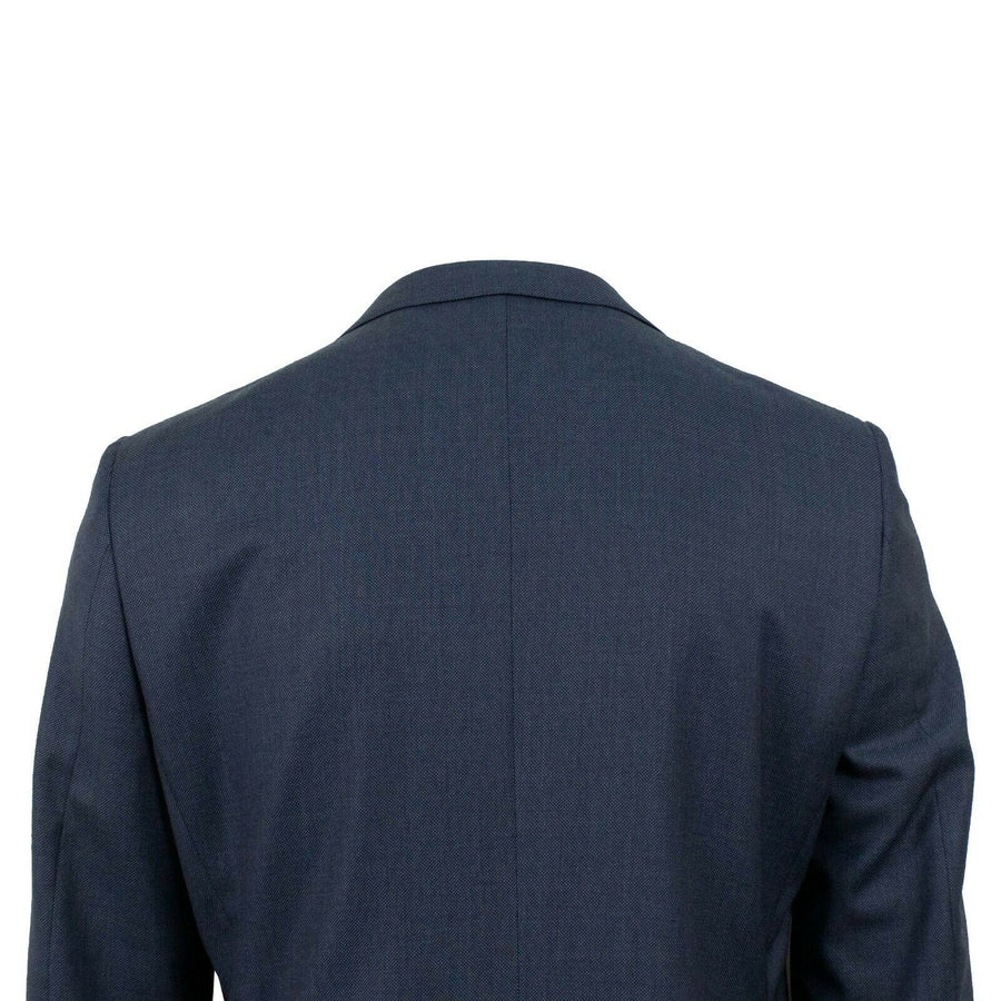 Wool Two Button Suit - Blue