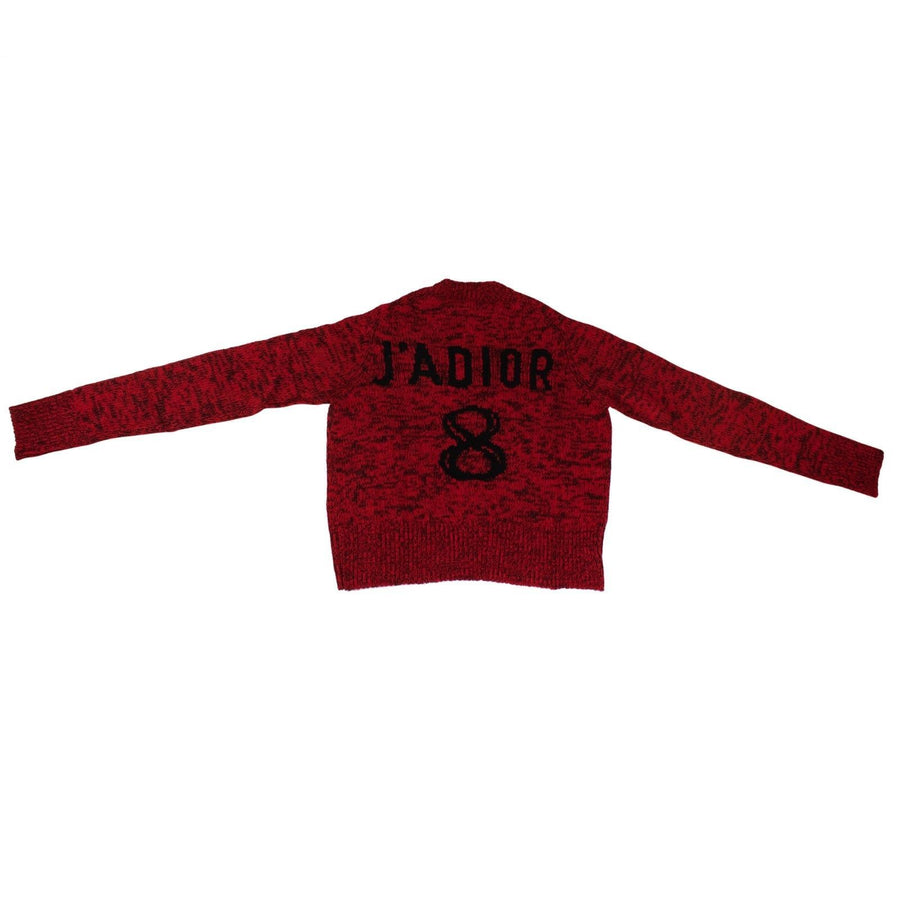 Cashmere J'ADIOR 8 Marled Knit Crewneck Sweater - Red / Black