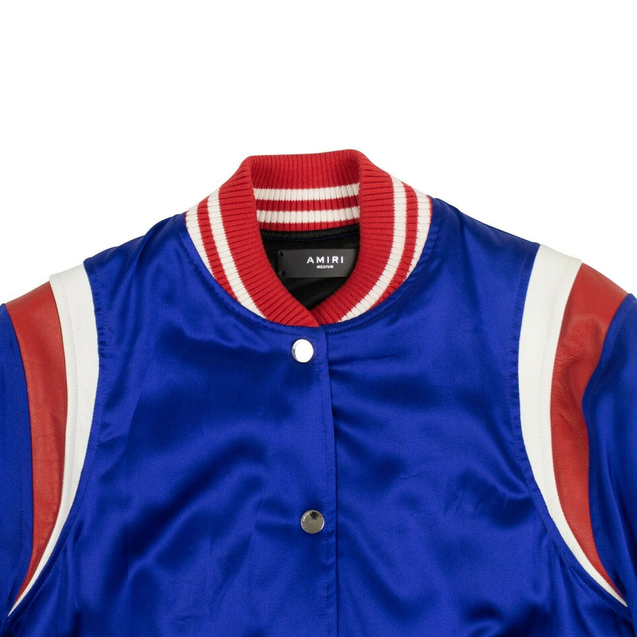 Varsity Baseball Bomber Jacket - Blue / Red