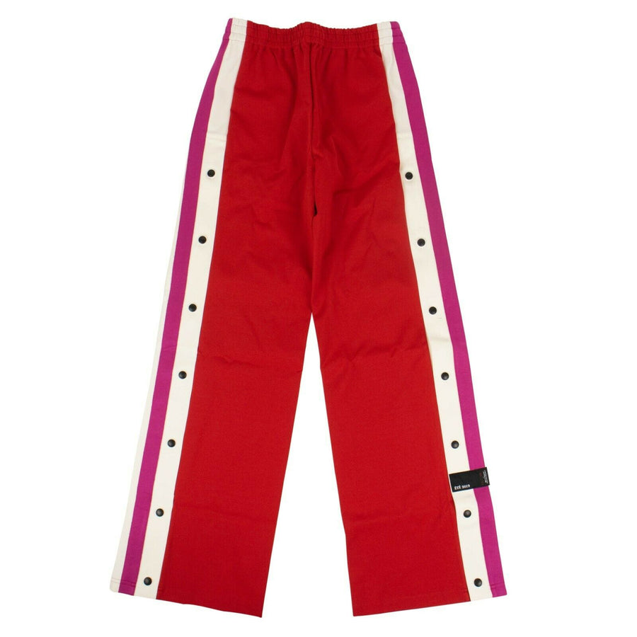 Viscose Blend Side Stripe Track Pants - Red