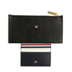 Leather Folded Cardholder Wallet - Red / White / Blue