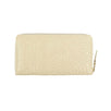 Leather Number Embossed Wallet - Ivory