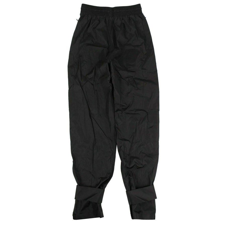 Nylon Elastic Waist Logo Jogging Pants - Black