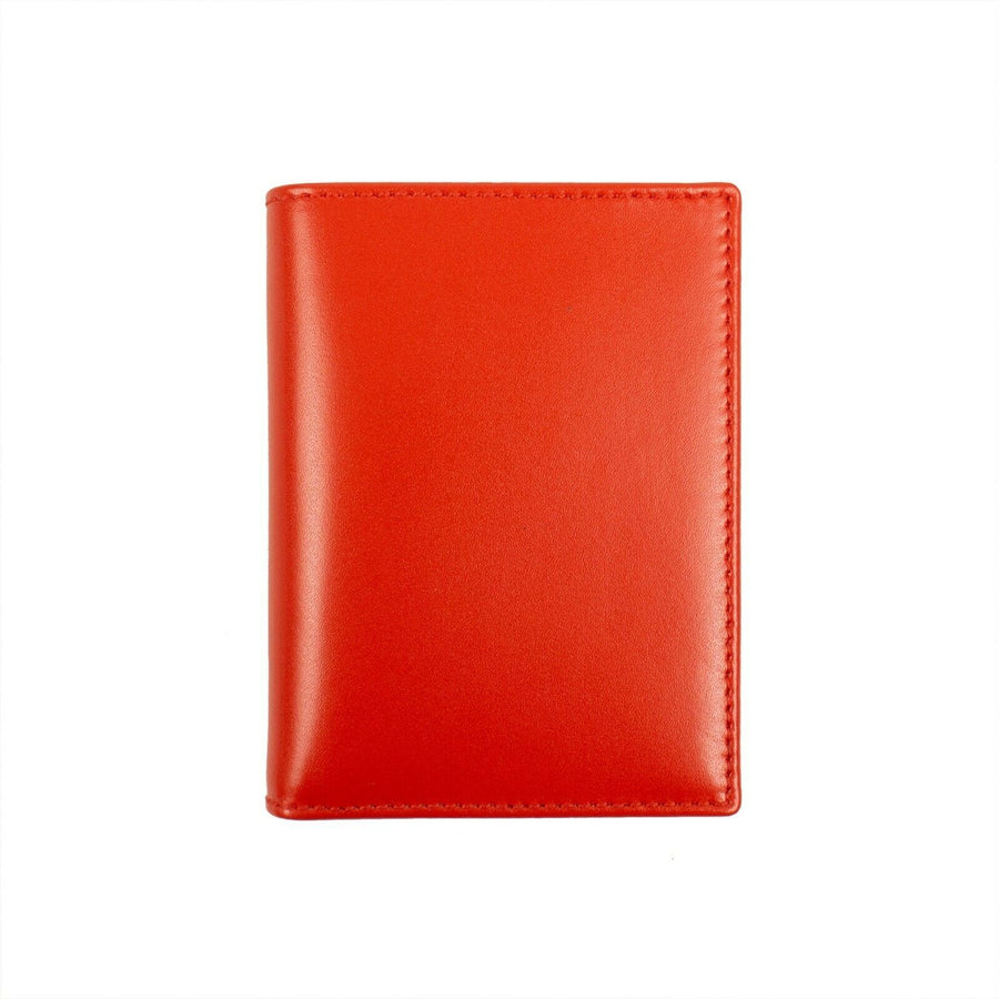 Leather Cardholder Wallet - Orange