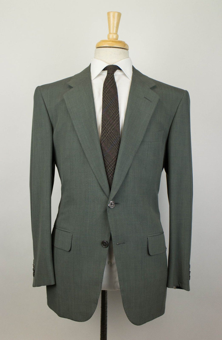 Drop 5 Wool-Silk Blend 2 Button Suit - Green