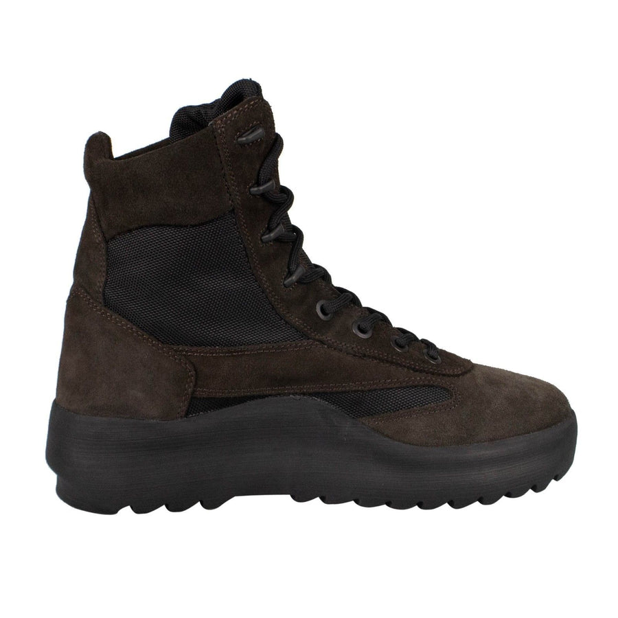 Season 5 'Oil' Thick Suede And Nylon Lace-Up Military Boots - Brown