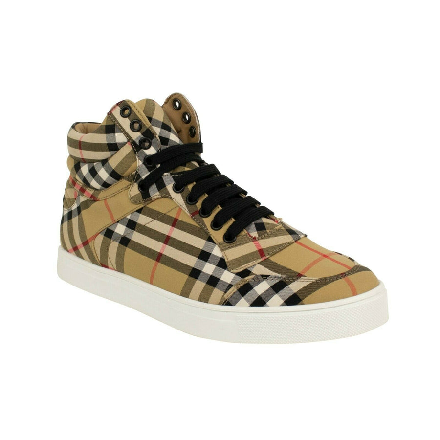 Vintage Check Reeth High-Top Sneakers - Beige