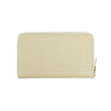 Leather Star Embossed Travel Organizer Wallet - Cream