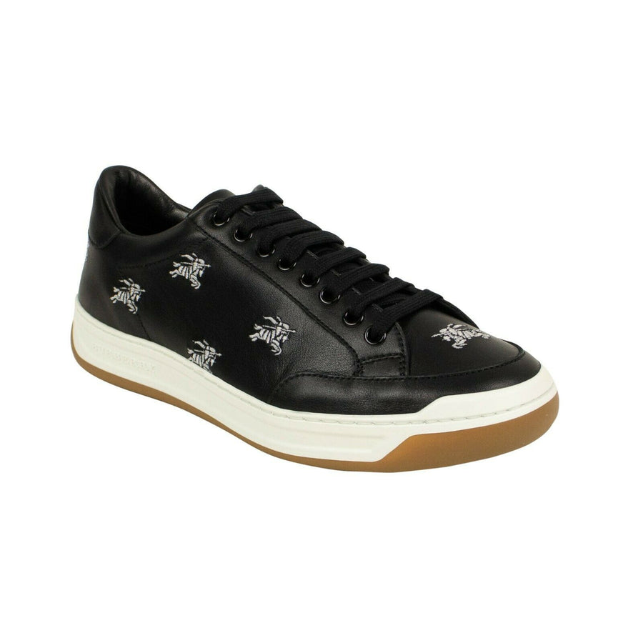 'Timsbury' Knight Embroidered Sneakers - Black