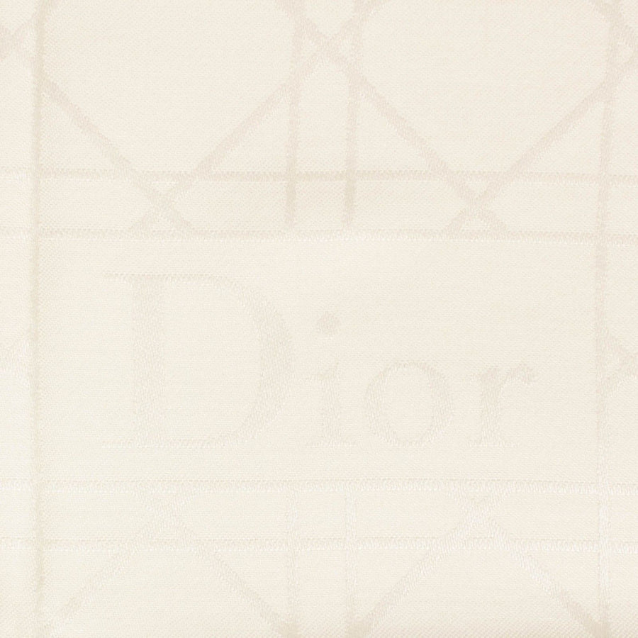 Dior Cannage Silk-Wool Scarf - Ivory